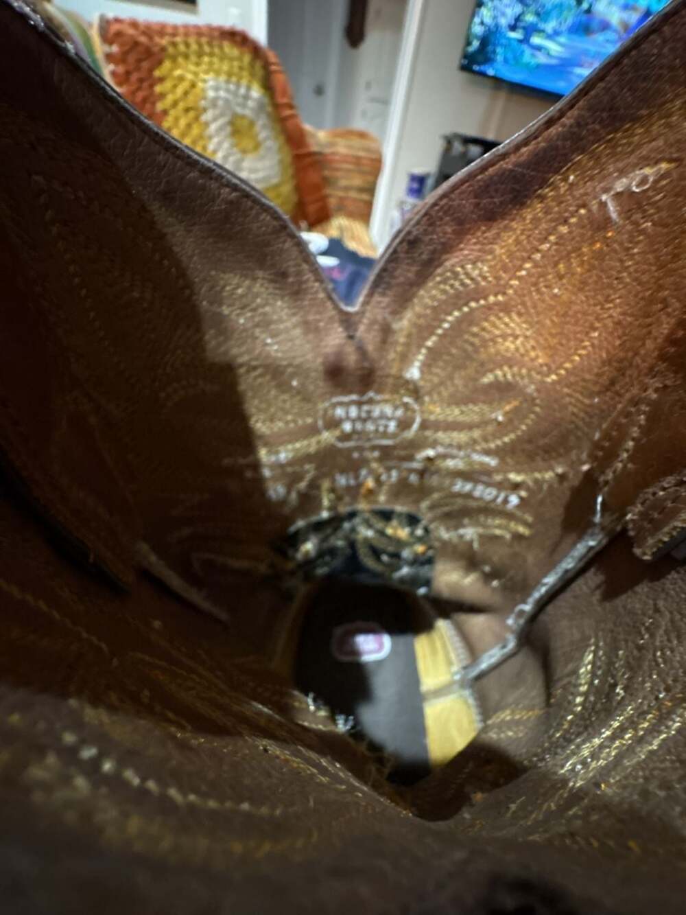 Nocona Boots Western Cowboy Boots Size 7.5 Brown Leather